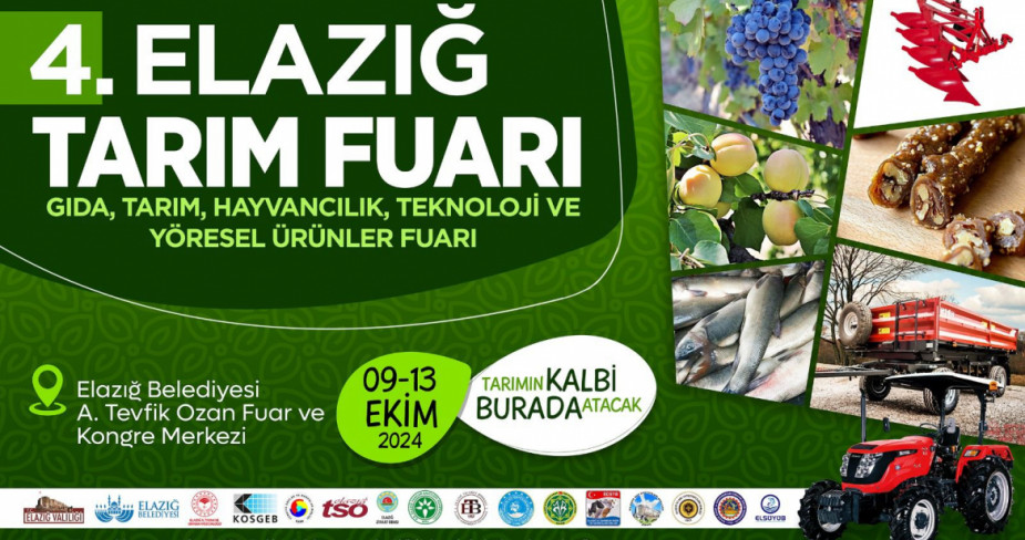 4. Elazığ Tarım Fuarı, Kapılarını Ziyaretçilerine Açıyor